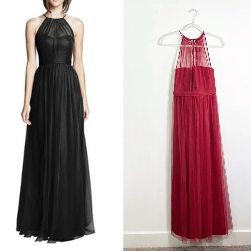 NWT Amsale Aliki Crimson Bridesmaid Dress Size 6